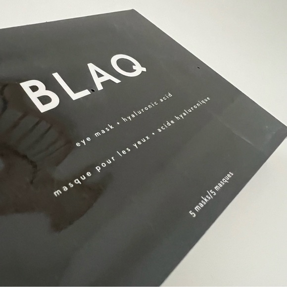 BLAQ Hyaluronic Acid & Activated Charcoal Eye Mask Set of 5 Masks Depuff detox - Picture 4 of 7